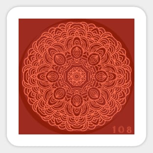 108 Mandala Logo Sticker